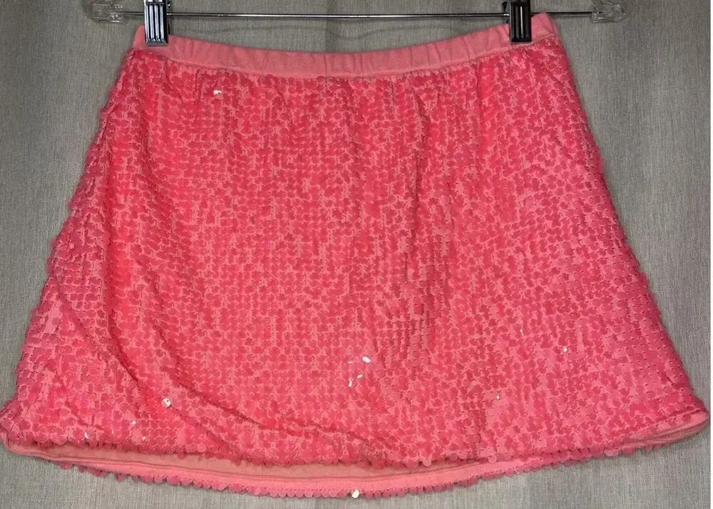 Old Navy Girls Hot Pink Sequin Skort - Size XL (14) - Barbie/Dance
